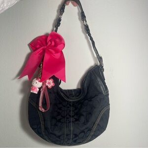 Black Hobo Coach Shoulder Bag 6279